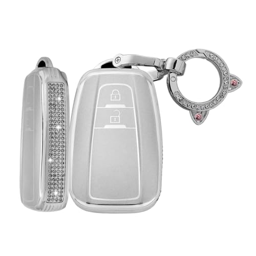 Coque de clé Toyota évitant les rayures et l'usure du boîtier 2 boutons en TPU