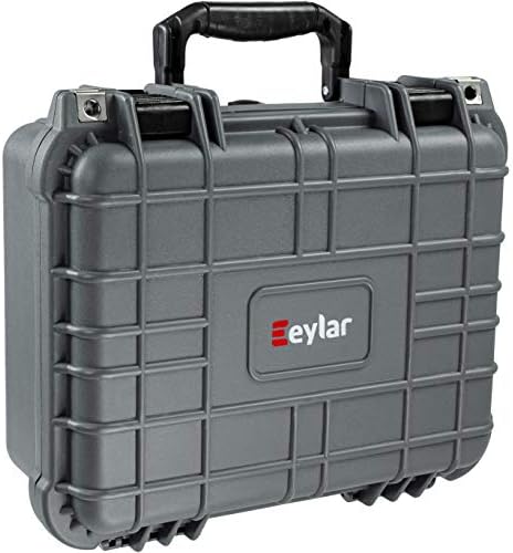 Eylar Hard Gun Case Water & Shock Proof With Foam TSA Approved 13.37 Inch 11.62 Inch 6 Inch Gray
