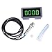 Digital Tachometer, Rpm Meter, Digital LED Tachometer, Green 4 Digit LED Motor Tachometer RPM Speed Measure Meter NPN Hall Proximity Switch Sensor for Lathes, Conveyor Belts