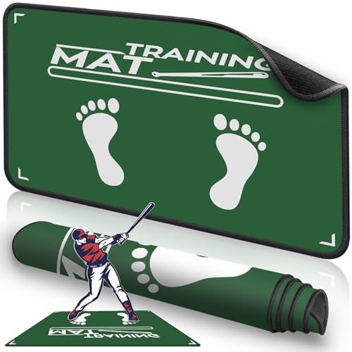 2F22E Baseball Hitting Mat,Outdoor Portable Batting Cage Mat,35.4 * 23.6 Inch Baseball and Softball...