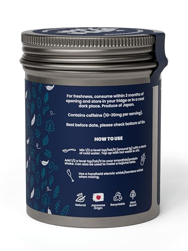 PoppaTea Hojicha-Teepulver - Gerösteten Grüntee (50g Dose)