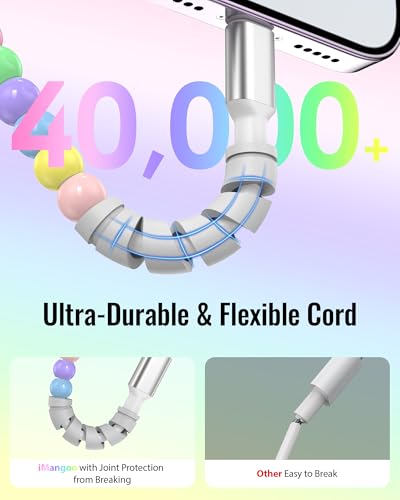 Câble USB A pour iPhone 11 12 13 14 cordon de charge rapide perles iMangoo