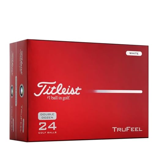 Titleist TruFeel Golf Ball, Promotional Pack of 24, White, Numbers 1-4