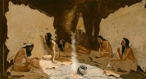Tableaux Posters Historiens de la tribu Frederic Remington Art Mural pour Salon et Bureau