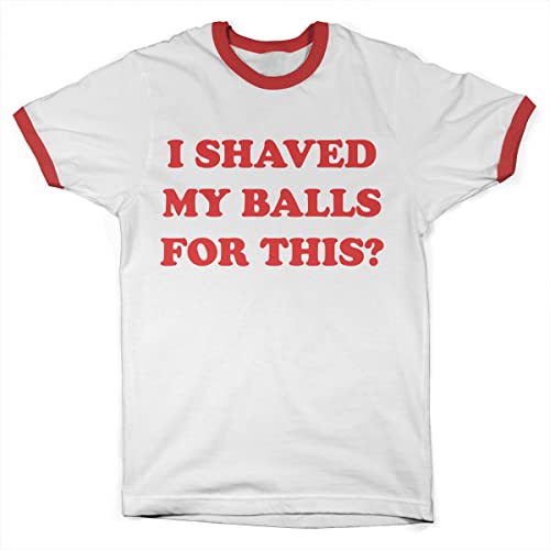 T-Shirt Ringer Hommes Birds of Prey bicolore coton blanc rouge imprimé graphique