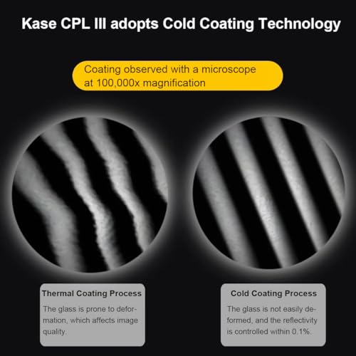Kase 82mm CPL III Circular Polarizer Filter with Ultra-Low Reflectivity 0.1%, HD 28 Multi-Coated Optical Glass Ultra-Slim Polarizing Camera Lens Filter