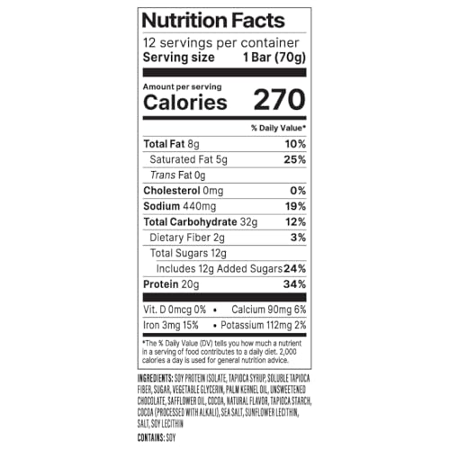 PROBAR Protein Bar, Non-GMO, Gluten-Free, Healthy Snack, Plant-Based Whole Food Ingredients, Mint Chocolate, 12 Count (70g)