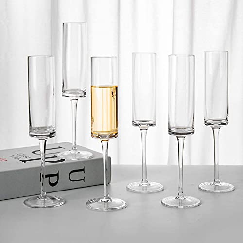 Taças de champanhe, SOFEA Conjunto de 6 taças de champanhe de cristal Taças de champanhe Taça de cha