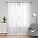 Produktbild Deconovo Vorhang Gardinen Transparent Ösenvorhang 240x140 cm Weiß 2er Set, Stoff, 240x140