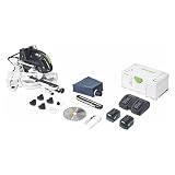 Festool KSC 60 EB 5,0 I-Plus KAPEX (con lama per sega circolare, morsetto a vite, luce a LED, fascia angolare, rialzo, sacchetto raccoglipolvere, chiave a brugola, set di energia)