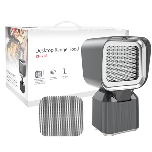Portable Range Hood, Portable Range Hood For Cooking with Adjustable Angle Height & 3 Detachable Filters, Portable Kitchen Exhaust Fan for Indoor BBQ, Hot Pot