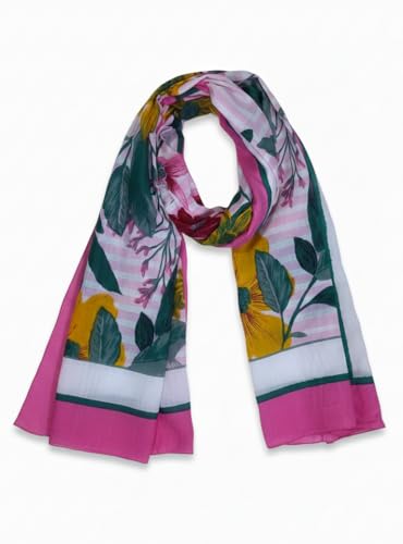 Image of Fabtone Elegant Printed Women's Scarfs |Beach Pareo | 100% Pure Soft Cotton Stole for Ladies /Girls 100x180 cms