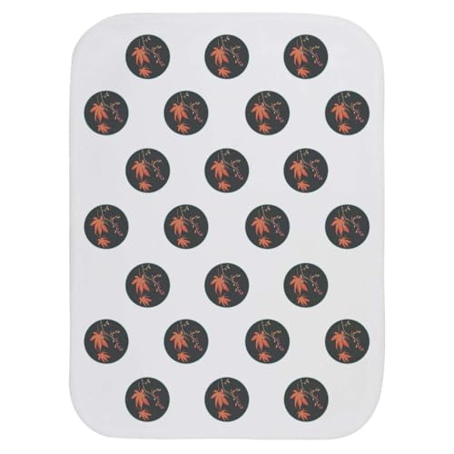 Azeeda 'Autumn Leaves and Berries' Baby Burp/Wash Cloth (BC00029820) - Main Image