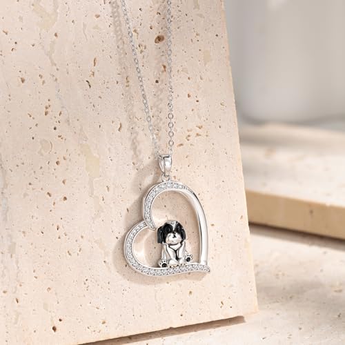 Shih Tzu/Boston Terrier Gifts for Women Sterling Silver Shih Tzu Necklace Dog Pendant Puppy Jewelry for Pets Lover Women3
