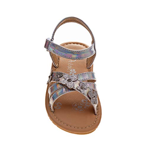 Josmo Baby-Girl's Genesis Flat Sandal, Silver, 6 Medium US Toddler2