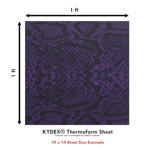 Image of KYDEX Thermoform Sheet - (P1 Texture) - (Infused Print) - (12in x 12in) - (Snake Skin - Purple Rattler) - (1 Sheet) - (for Holster Making & Hobby) - (USA Made)
