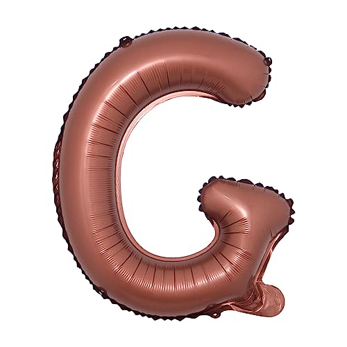 Chocolate Color Letter Number Foil balloons 1pc 16inch Alphabet Digital Inflatable Balloons Wedding birthday Party DIY Decorations (16 inch Chocolate G)