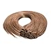 Produktbild hair2heart Premium 100g REMY Echthaar-Tresse - glatt - 50 cm - #14 dunkelblond