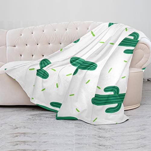 Couverture polaire microfibre cactus 150x200 pour lit et canapé - 5