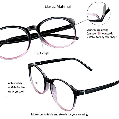 Image of VisionGlobal 6 Pairs Blue Light Blocking Glasses /Reading Glasses for Women /Men, Fashion Eyewear Frame