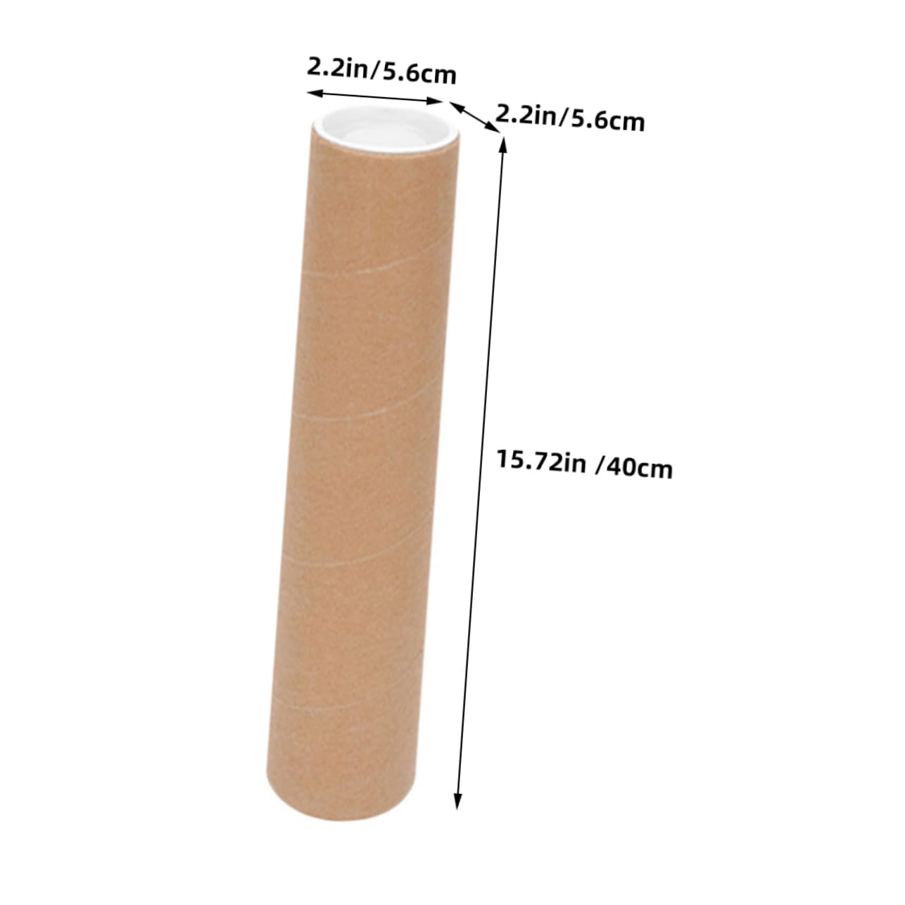 JECOMPRIS 2in Diameter Mail Storage Tubes 2pcs End Caps for Art Prints Documents