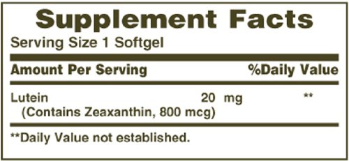 Nature's Bounty Lutein 20 Mg 40 Softgels (Pack Of 2) #TOP1