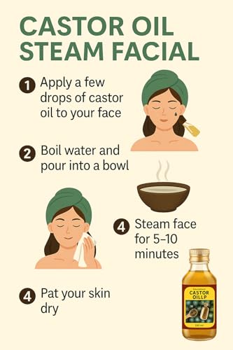Image of Pure & Cold-Pressed Castor Oil | 100% Natural Ayurvedic Oil for Hair Growth, Hair Fall Control & Thick Eyebrows | Deep Scalp Hydration & Dandruff Control | Moisturizes Skin, Nails & Cuticles | Multi-Purpose for Hair, Skin & Joint Pain Relief for Men & Women (100 ML)