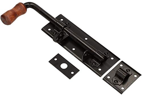 KOTARBAU® Gate Bolt 280 mm Left Door Bolt Bolt Push Bolt Powder Coated Latch Lock Gate Latch Black Top Quality Lock Bolt - Image 2