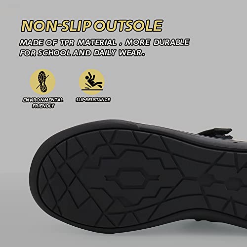 JABASIC Girls Mary Jane Flats School Uniform Dress Shoes3