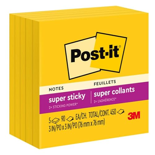 Post-it super adhésifs blocs-notes anti-oubli mémos repositionnables
