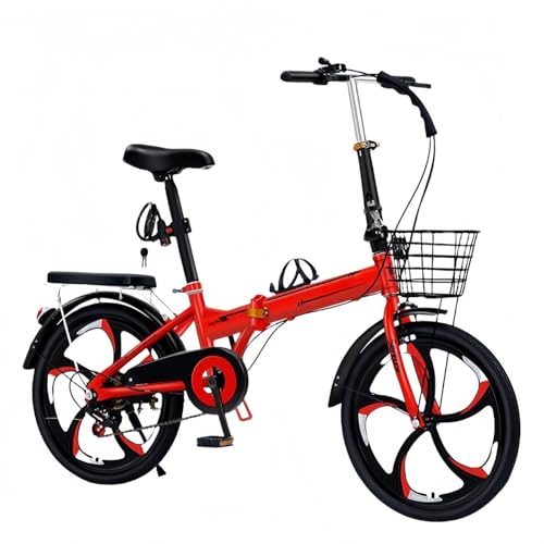 Bicicleta Plegable De 20' Y 6 Velocidades - Cuadro De Acero Al Carbono - Minibicicleta Ultraligera Y Portátil Sin Instalación C,22in