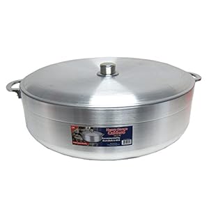 Uniware Heave Duty Aluminum Calderon/Pot with Aluminum Lid Cover, Silver (28.5 QT)