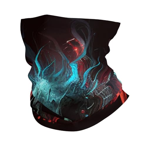 Bufanda tubular para cuello Skull Music Rock Fire Dark, pasamontañas, cubierta de rostro, bandana para mujer y hombre para motocicleta, ciclismo, esquí y fiestas miniatura 1