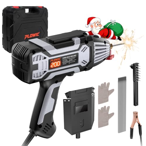 Image of Portable Handheld Welding Machine 110V: 200A IGBT Inverter ARC Welder Gun with Digital Display & 6-Level Current Control, Hot Start & Anti-Stick Fits for 3/32"-1/8" Stick Rod - Gift for Men, Home DIY