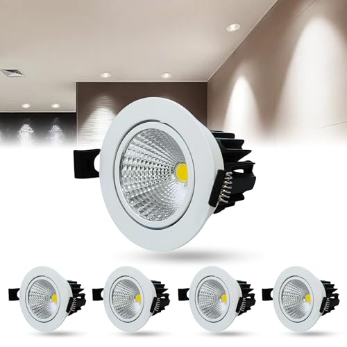 Image of D'Mak Moveble LED COB Light | Recessed LED Ceiling Light for Indoor Lighting | Natural White Color | Aluminium Body (5, 7 Watt)