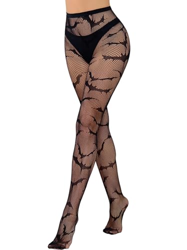 Aranmei Lace Patterned Fishnet Tights Thigh High Stockings Black Pantyhose Stockings Dark Alternative
