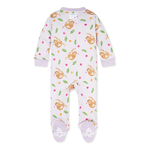 Image of Burt's Bees Baby unisex-baby Sleep & Play, Organic One-piece Romper-jumpsuit Pj, Zip Front Footed Pajama