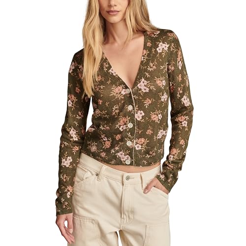 Lucky Brand Women's Floral Print Cardigan