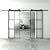 BARNSMITH 72 x 84 in Double Glass Barn Door with 12 FT Sliding Door Hardware Kit Included,Aluminium Frame Frosted Glass Doulbe Barn Door,Easy to Assemble
