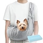 Hundetragetasche Hundetragetuch Hundetasche für Unterwegs mit verstellbarem Schultergurt bis 7.5kg für Katzen und HundeGeeignet für Spaziergang Aktivitäten im Freien und Ausflüge (Grau)
