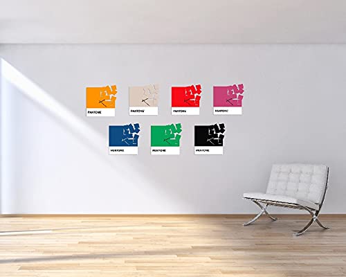 Reloj decorativo de metal Pantone Fly Away azul, complemento moderno para paredes de casa 5