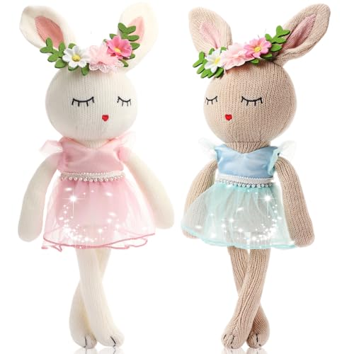 Meooeck 2 Pcs Bunny Ballerina Unicorn Stuffed Toy 16 Inch Plush