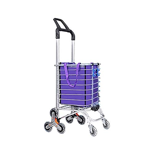 Carrito De Compras Plegable Ligero, Carrito Multifuncional De Aluminio con Ruedas Silenciosas, Compras Y Salidas Familiares, Fácil De Almacenar Y