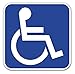 Contrassegno Disabile internazionale cm 12 x 12 in PVC adesivo in Vetrofania