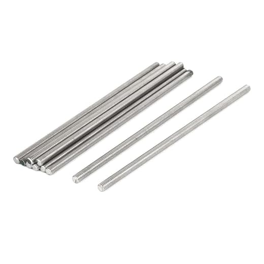 TOP-VIGOR 10Pcs M8-1.25 x 140mm Length Fully Threaded Rod, 304 Stainless Steel Right Hand Threaded Rods, Fully Studding Rod Bar for Anchor Bolts, Clamps, Hangers and U-Bolts