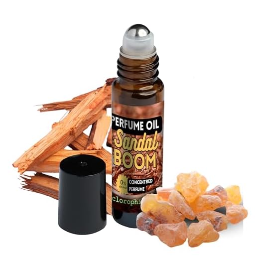 Perfume - Formato Aceite | Roll On Aceites Esenciales | Fragrancia Sandal Boom - Intensa - Duradera - Sin Alcohol | Para Pieles Sensibles | Práctico para Llevar a Cualquier Parte | Esencia Natural