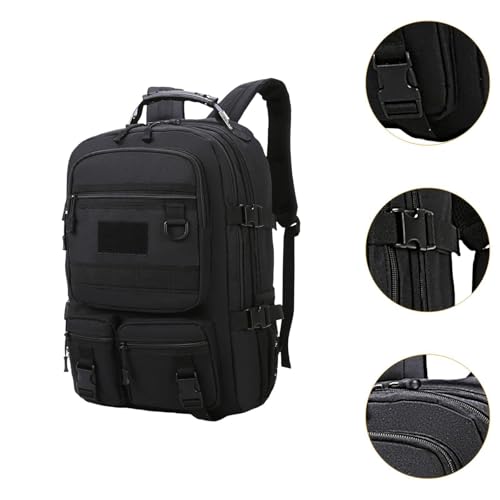 Mochila de Senderismo Impermeable para Camping Negra miniatura 6
