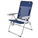 AKTIVE 62661 - Silla de Playa Plegado Slim, reclinable 6 Posiciones antivuelco Azul Marino, Medidas 47x60x94cm, Material: Aluminio, Resistente, Peso máximo soportado 110 kg