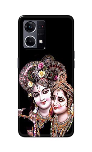 Image of PRINTFIDAA� Printed Hard Back Cover Case for Oppo Reno7 4G | Oppo Reno 7 4G Back Cover (Radha Krishna) -2808