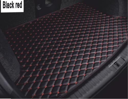 Image of Premium Boot Mat for Model Y Custom Fitted, Luxury Car Boot Mats Compatible with Tesla Model Y, Set of 1 PIECE, 100% Waterproof and Washable, Classic Black with Red Thread